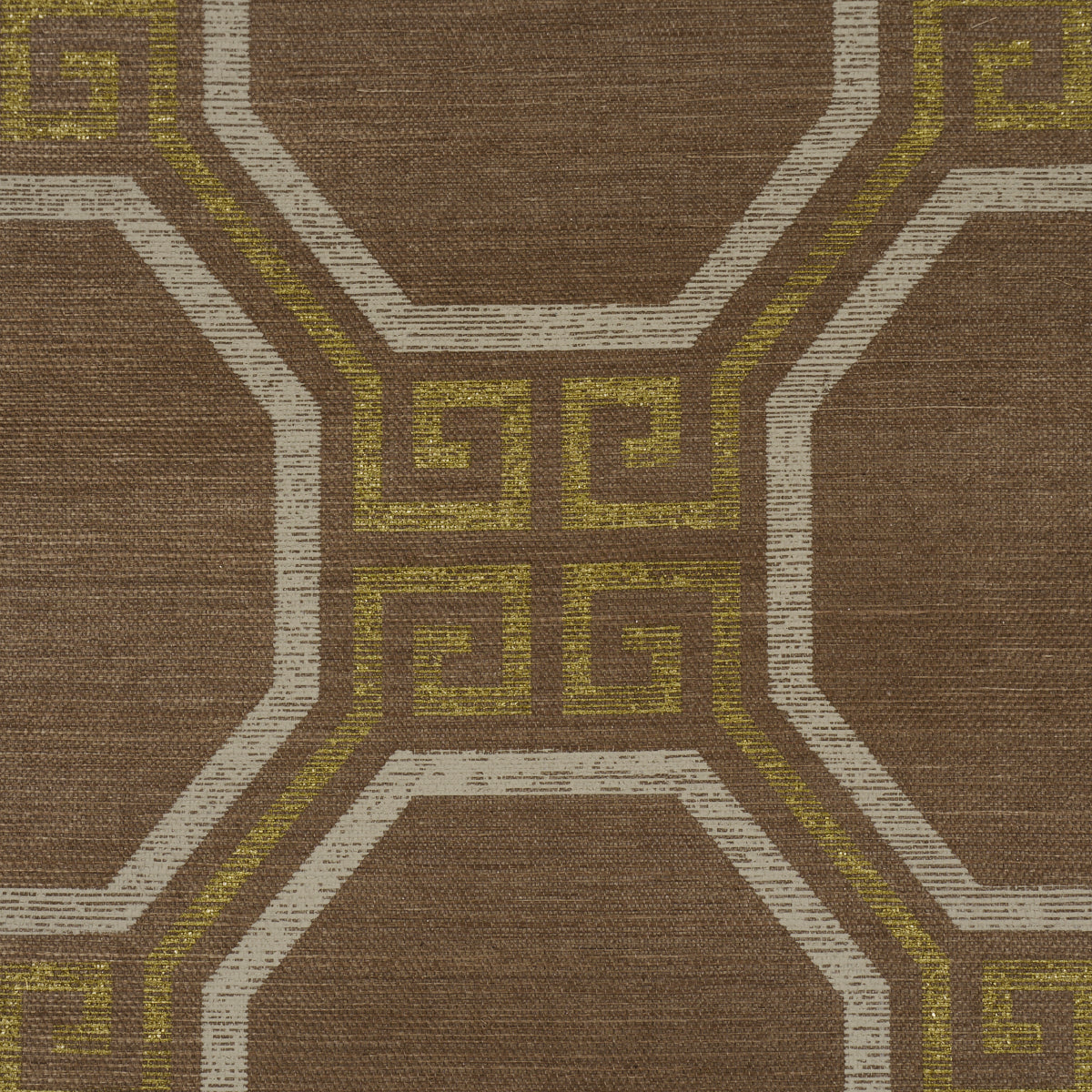 Octavia Sisal - Sepia - Schumacher 5008938 Wallpaper - Schumacher Wallpaper