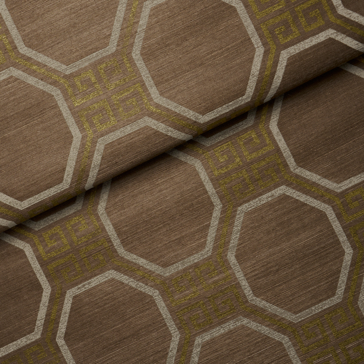 Octavia Sisal - Sepia - Schumacher 5008938 Wallpaper - Schumacher Wallpaper