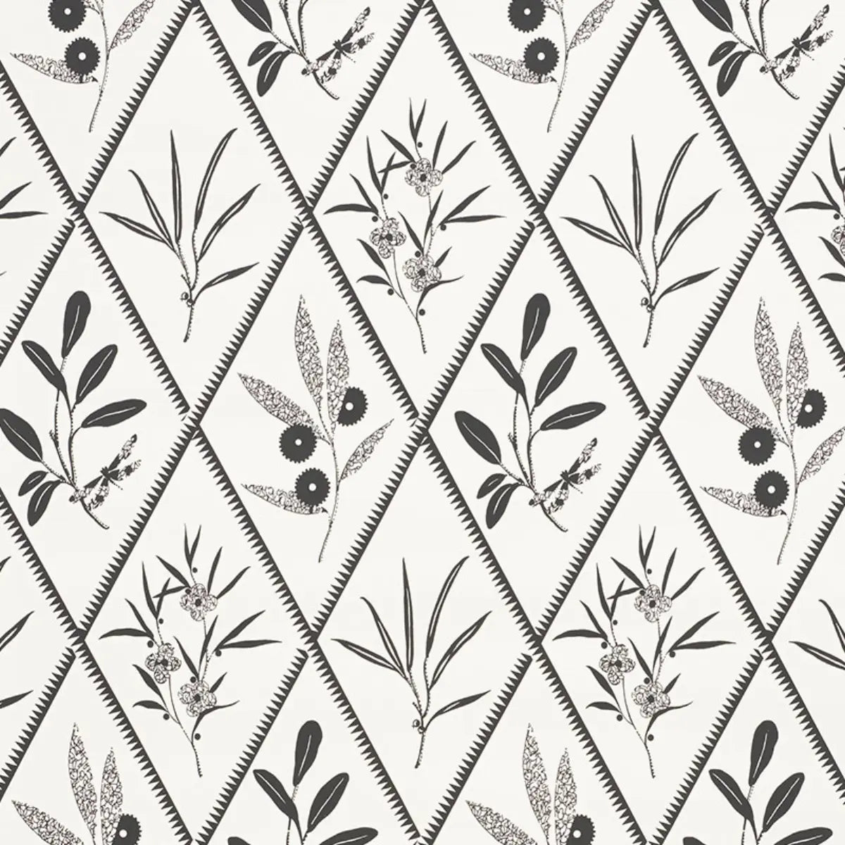 Endimione - Carbon - Schumacher 5009373 Wallcovering - Schumacher Wallpaper