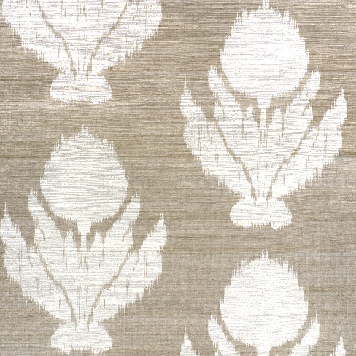 Agra Hemp Shimmer - Moonstone - Schumacher 5009400 Wallcovering - Schumacher Wallpaper