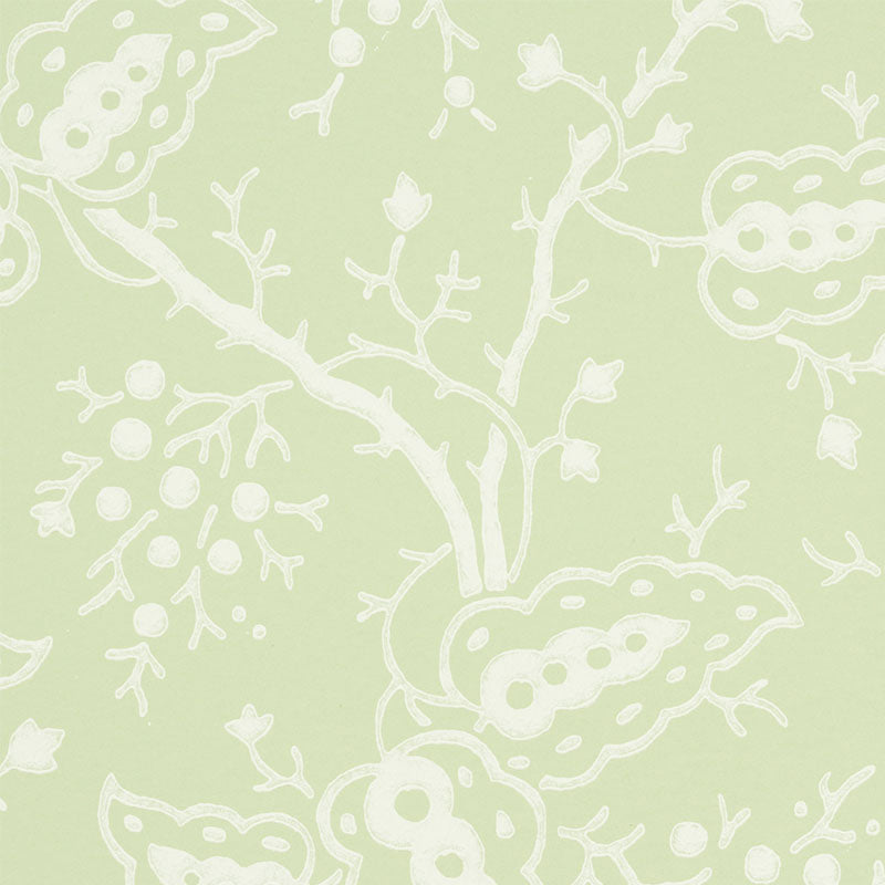 Darby Leaf wallpaper by Schumacher, 5010181 — view 3 - Schumacher Wallpaper