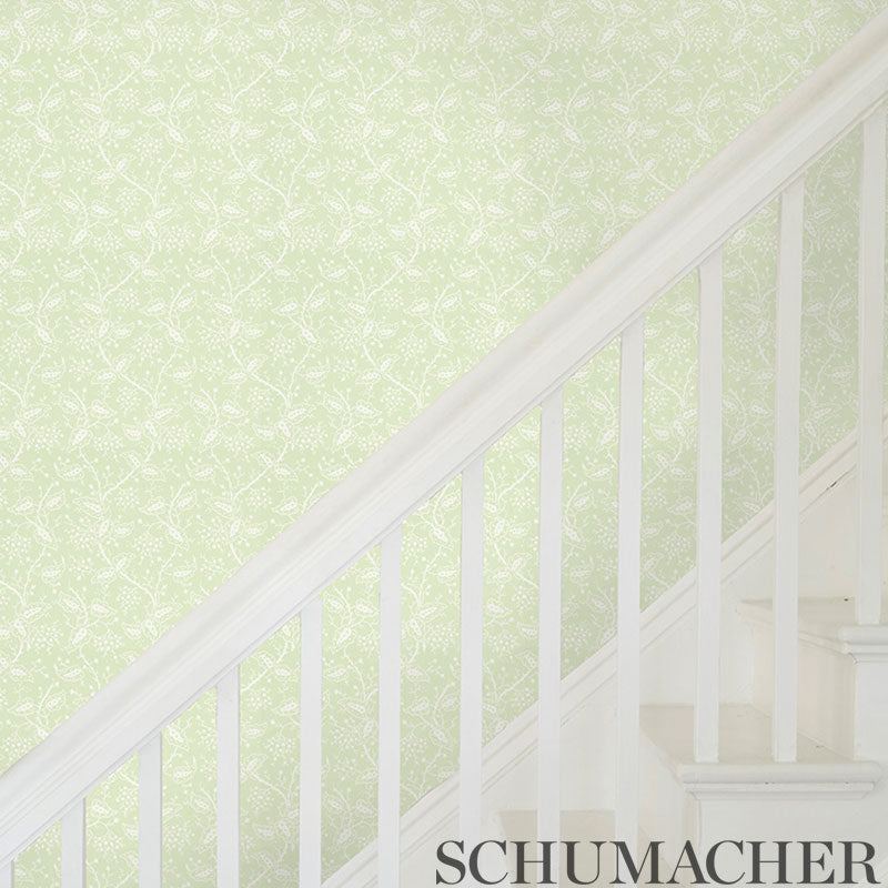 Darby Buttercup wallpaper by Schumacher, 5010182 — view 4 - Schumacher Wallpaper