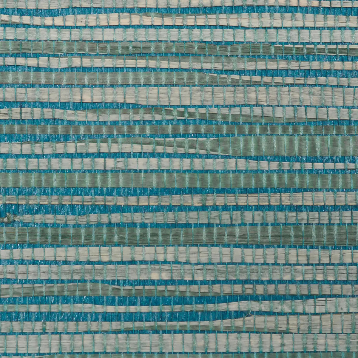Dyed Raffia - Blue - Schumacher 5010341 Wallcovering - Schumacher Wallpaper