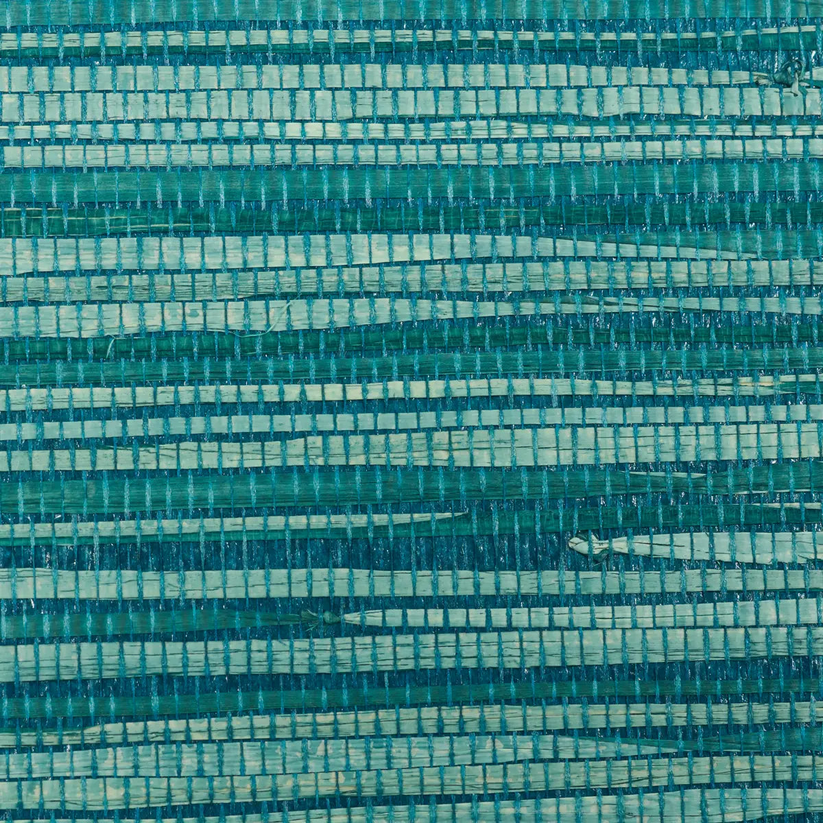 Dyed Raffia - Peacock - Schumacher 5010342 Wallcovering - Schumacher Wallpaper