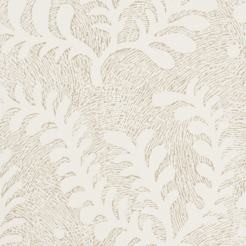 ETCHED-FERN-NATURAL-SCHUMACHER-5010380 - Schumacher Wallpaper