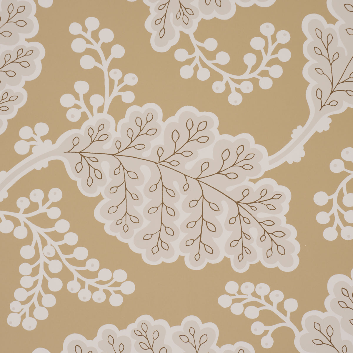 Estelle - Ochre - Schumacher 5010393 Wallpaper - Schumacher Wallpaper