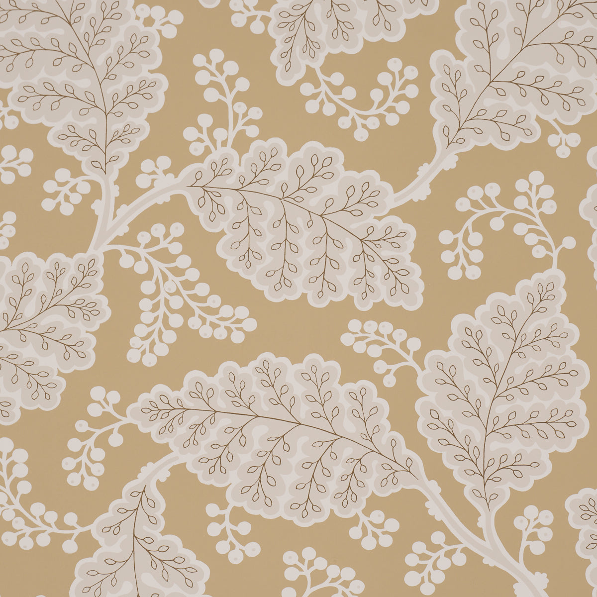 Estelle - Ochre - Schumacher 5010393 Wallpaper - Schumacher Wallpaper