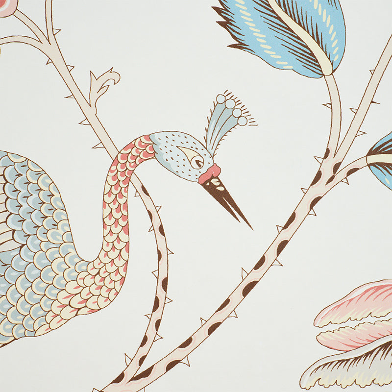 Campagne Peacock & Rouge wallpaper by Schumacher, 5010512 — view 3 - Schumacher Wallpaper