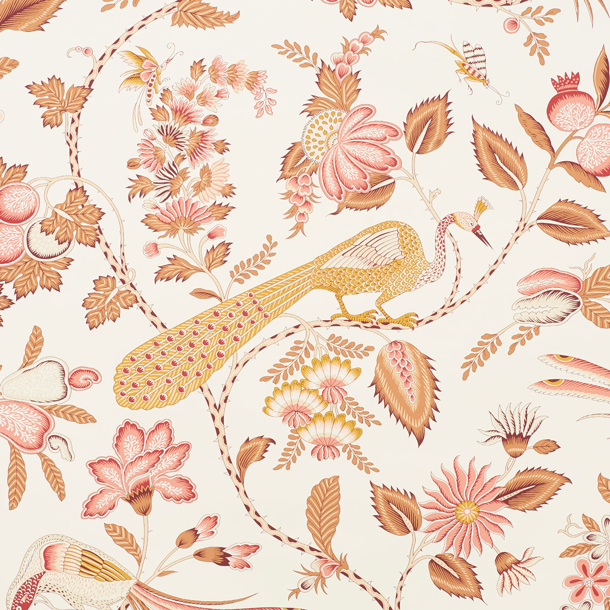 Campagne Rose & Ochre wallpaper by Schumacher, 5010513 - Schumacher Wallpaper