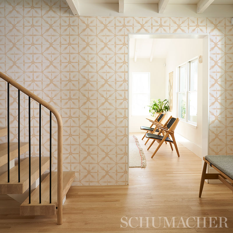 Andromeda Sand wallpaper by Schumacher, 5010574 — view 5 - Schumacher Wallpaper