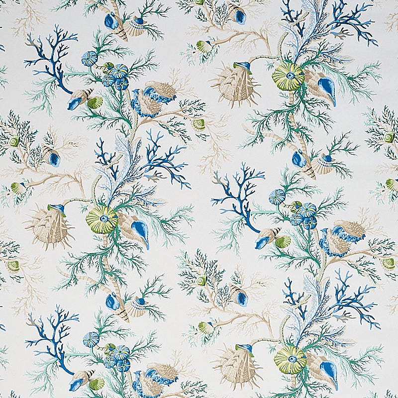 Del Tesoro Blue & Green wallpaper by Schumacher, 5010650 - Schumacher Papel pintado