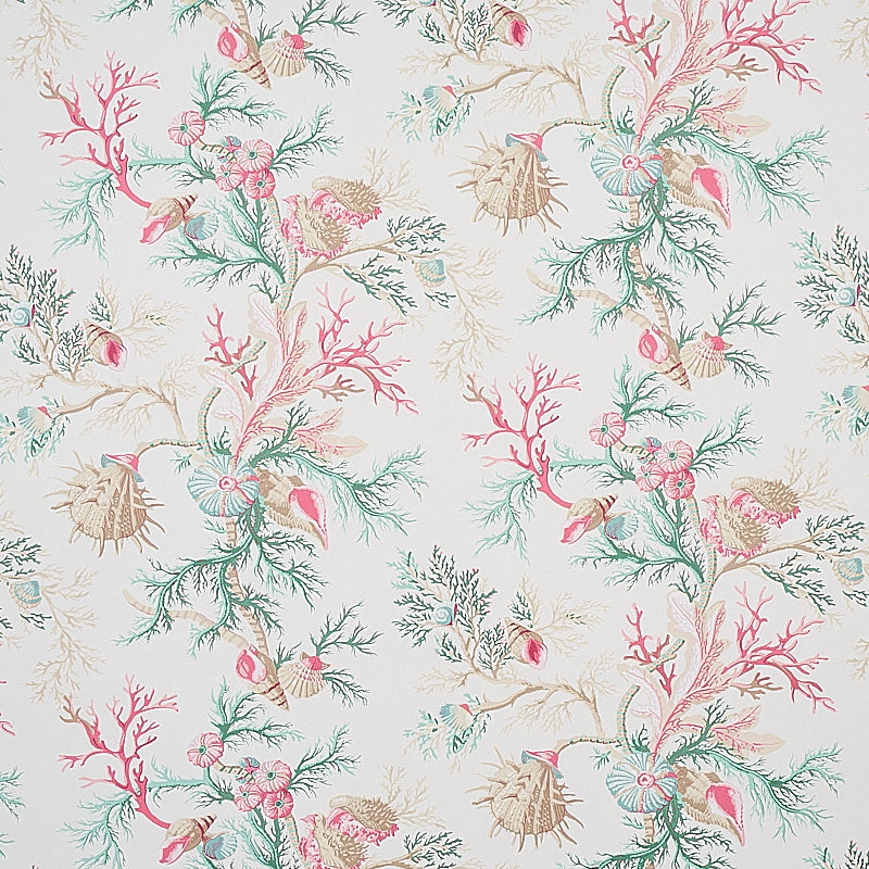 Del Tesoro Pink & Aqua wallpaper by Schumacher, 5010651 - Schumacher Papel pintado