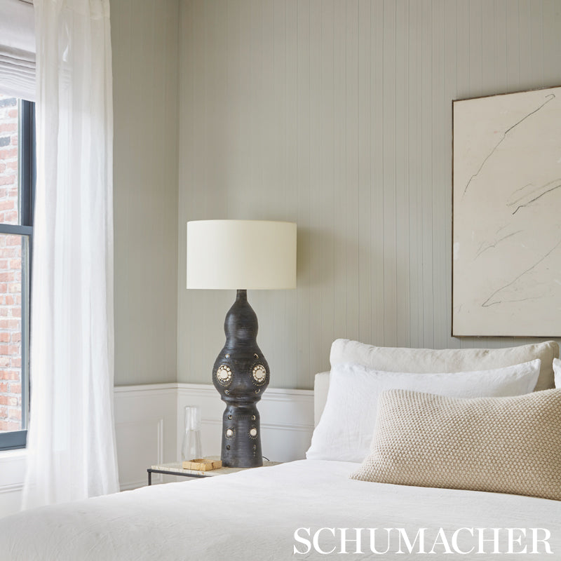 Dolomite Performance White wallpaper by Schumacher, 5010741 — view 4 - Schumacher Wallpaper