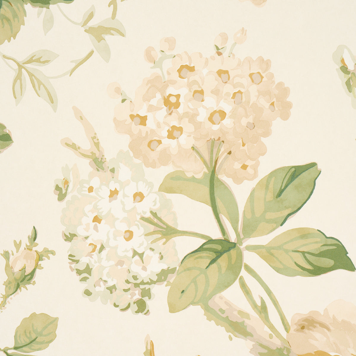 Nancy Floral - Ivory - Schumacher 5010842 Wallpaper - Schumacher Wallpaper