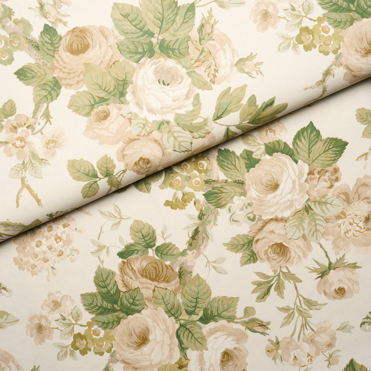 Nancy Floral - Ivory - Schumacher 5010842 Wallpaper - Schumacher Wallpaper