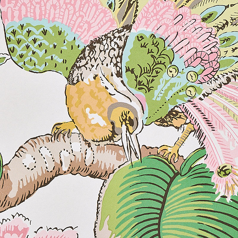 Cranley Garden Pink wallpaper by Schumacher, 5011721 — view 4 - Schumacher Wallpaper