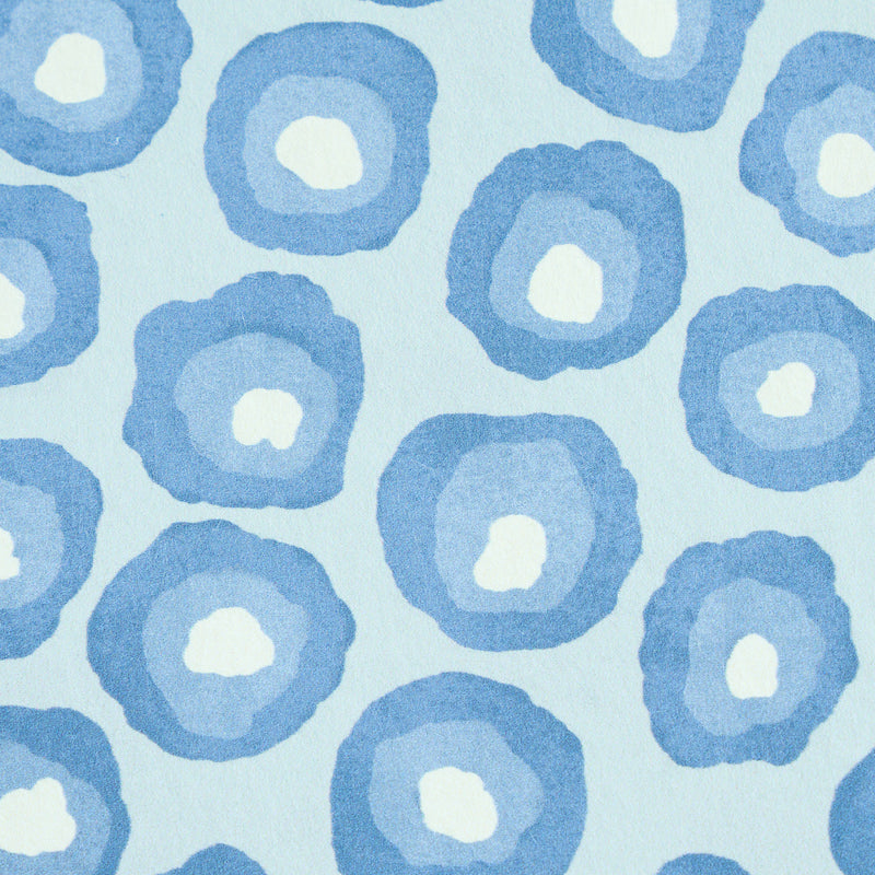 Annabel Warp Print Blue wallpaper by Schumacher, 5011771 — view 4 - Schumacher Wallpaper