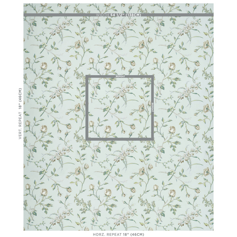 Beluze Mineral wallpaper by Schumacher, 5011980 — view 2 - Schumacher Wallpaper