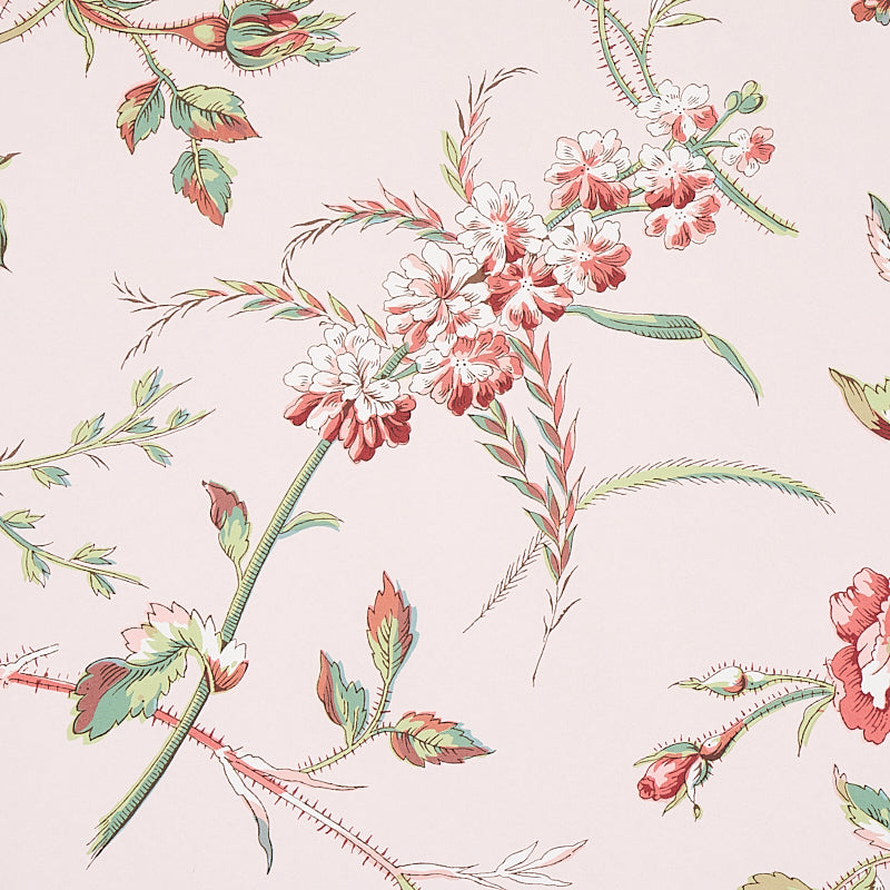 Beluze Blush wallpaper by Schumacher, 5011981 — view 3 - Schumacher Wallpaper