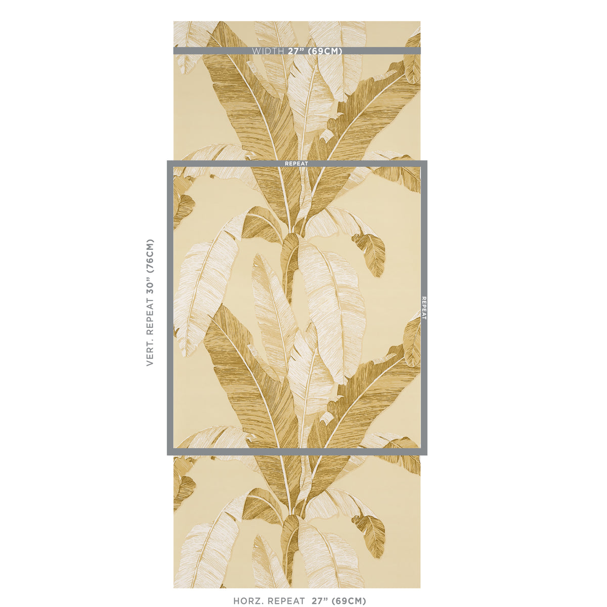 Erisimo Neutral wallpaper by Schumacher, 5012111 — view 2 - Schumacher Wallpaper