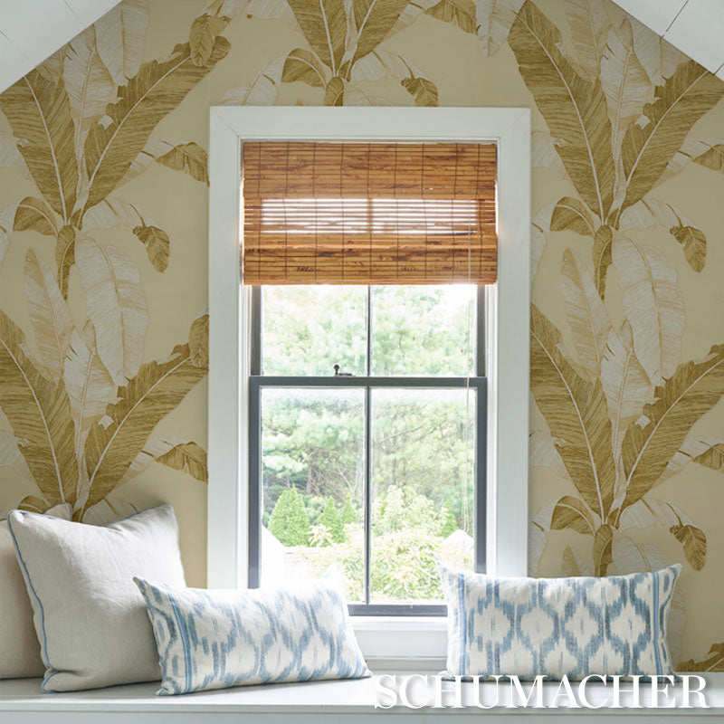 Erisimo Neutral wallpaper by Schumacher, 5012111 — view 4 - Schumacher Wallpaper