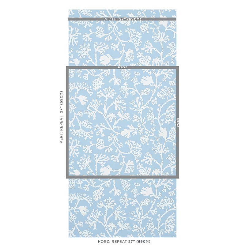 Anthoza Sky wallpaper by Schumacher, 5012130 — view 2 - Schumacher Wallpaper
