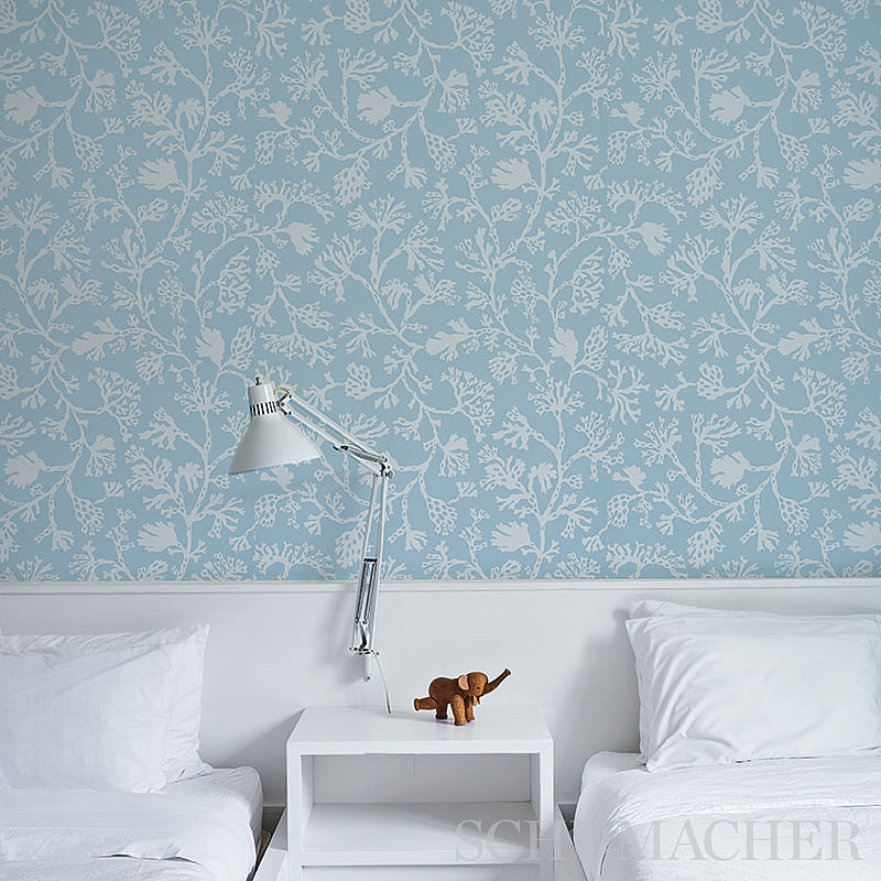 Anthoza Sky wallpaper by Schumacher, 5012130 — view 5 - Schumacher Wallpaper