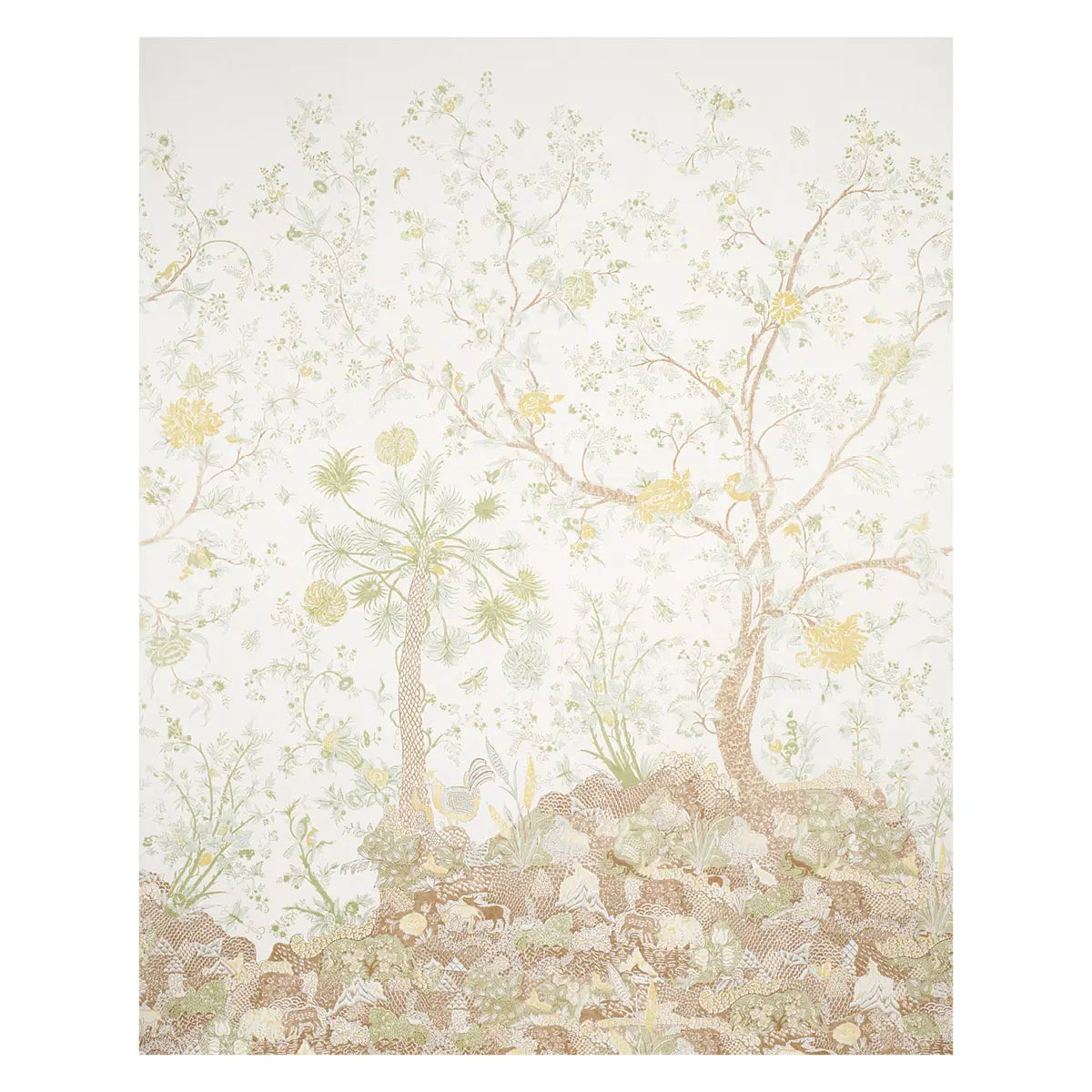 Amaltas Panel Set - Green & Yellow - Schumacher 5012332 Wallcovering - Schumacher Wallpaper