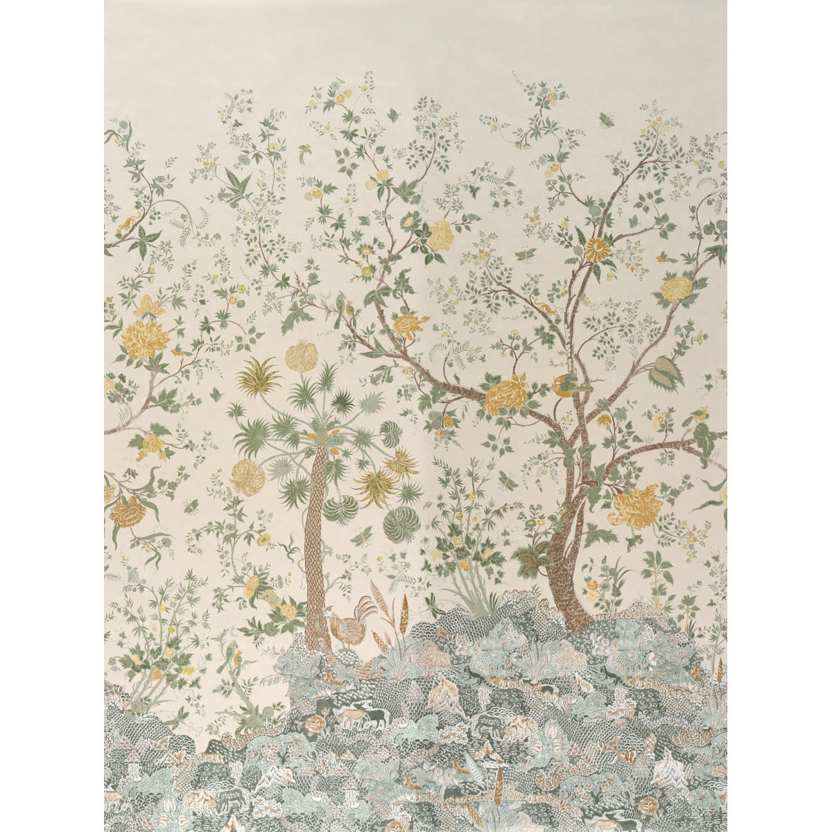 Amaltas Panel Set - Verdigris - Schumacher 5012334 Wallpaper - Schumacher Wallpaper