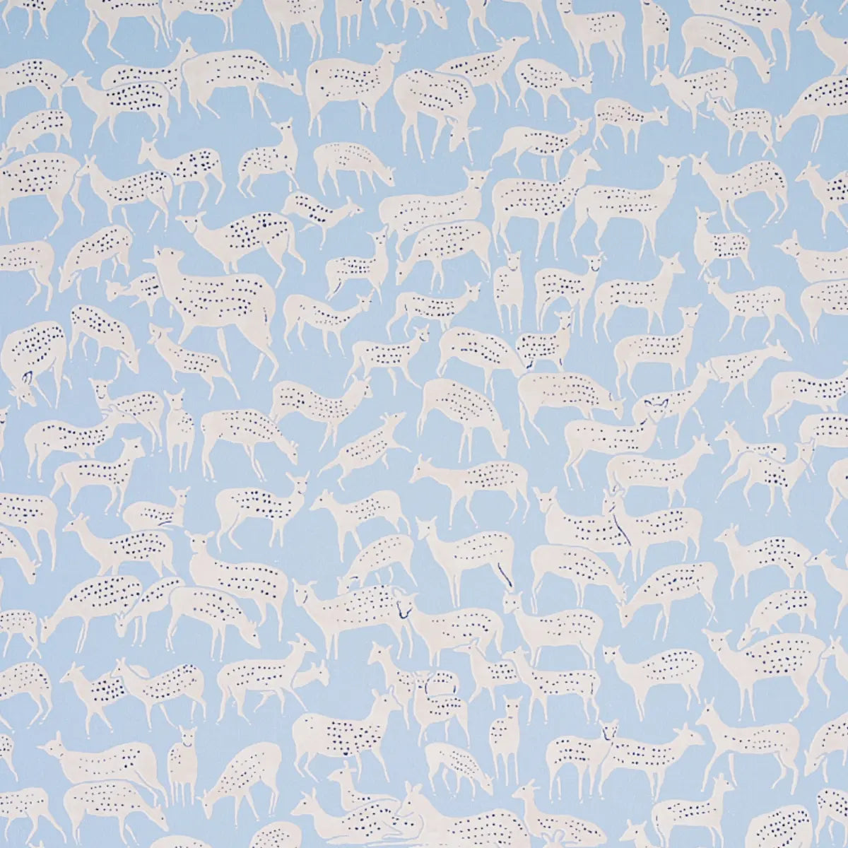Fauna - Slate Blue - Schumacher 5012490 Wallcovering - Schumacher Wallpaper