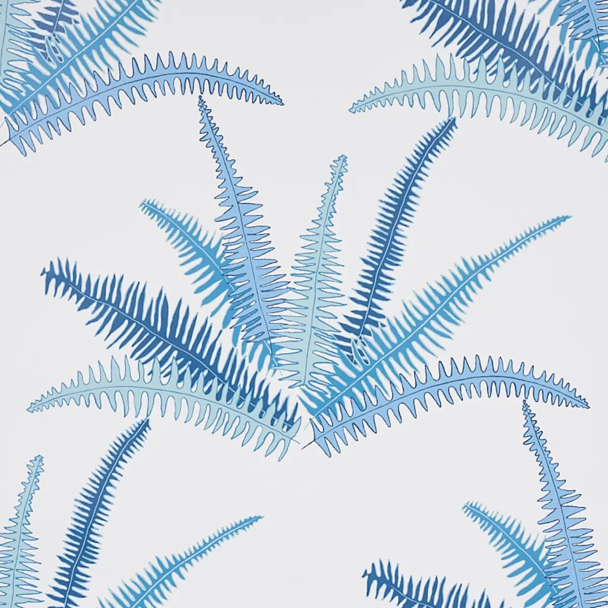 Canyon Ferns - Lagoon - Schumacher 5012620 Wallcovering - Schumacher Wallpaper