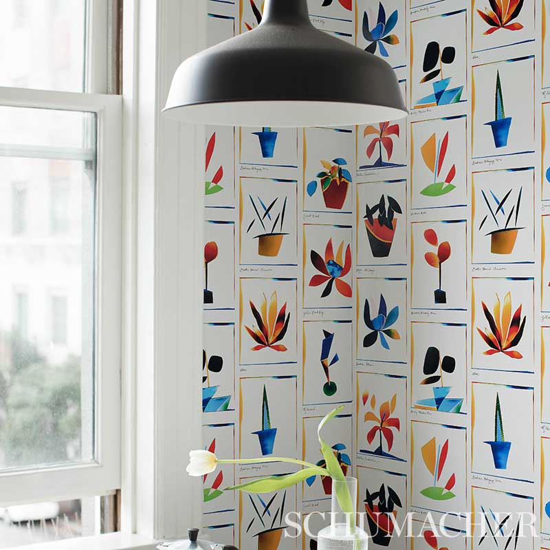 Botanicals Spectrum Multi wallpaper by Schumacher, 5012690 — view 5 - Schumacher Papel pintado