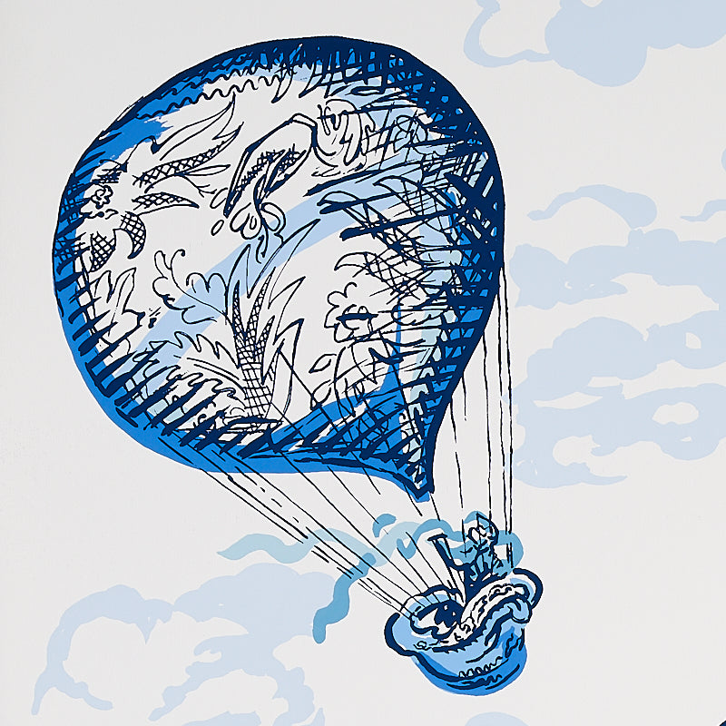 Balloons Blue wallpaper by Schumacher, 5012790 — view 4 - Schumacher Wallpaper