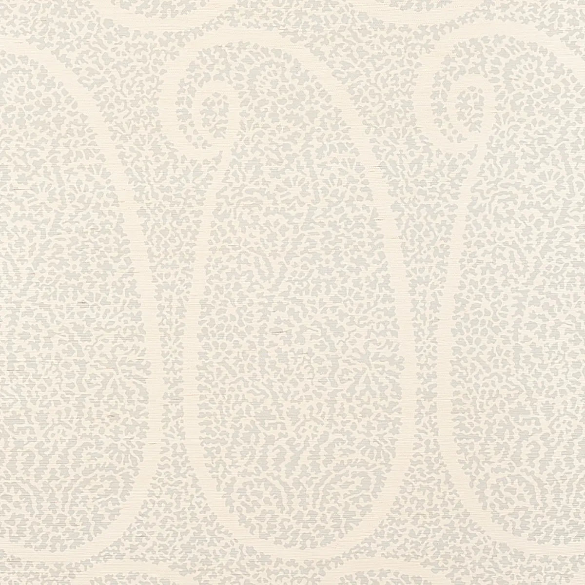 Ambala Paisley Sisal - Slate - Schumacher 5013031 Wallcovering - Schumacher Wallpaper