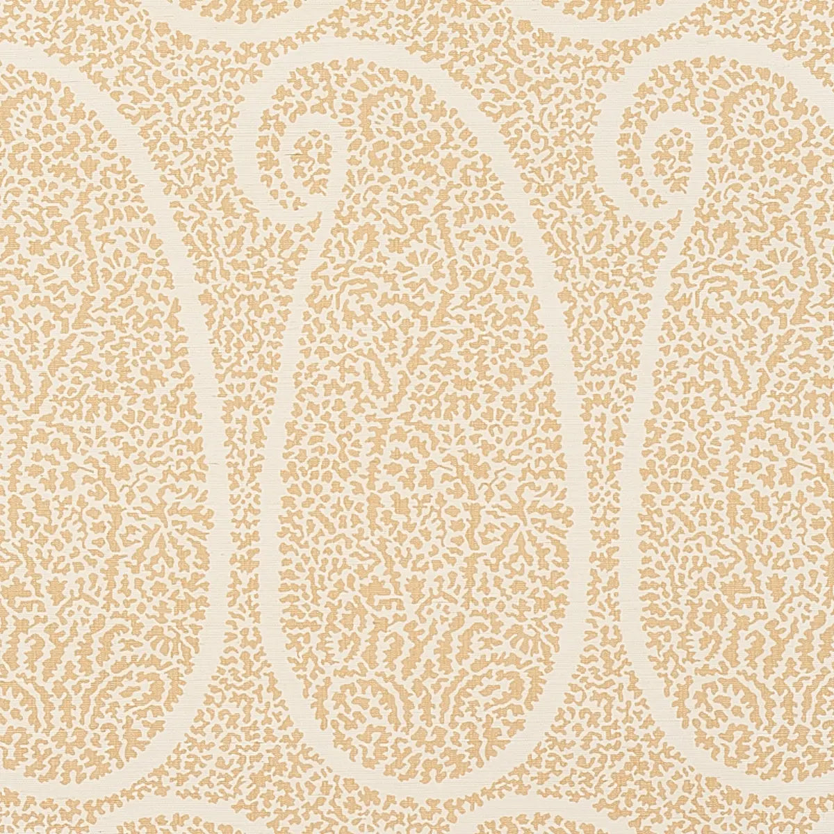 Ambala Paisley Sisal - Straw - Schumacher 5013033 Wallcovering - Schumacher Wallpaper