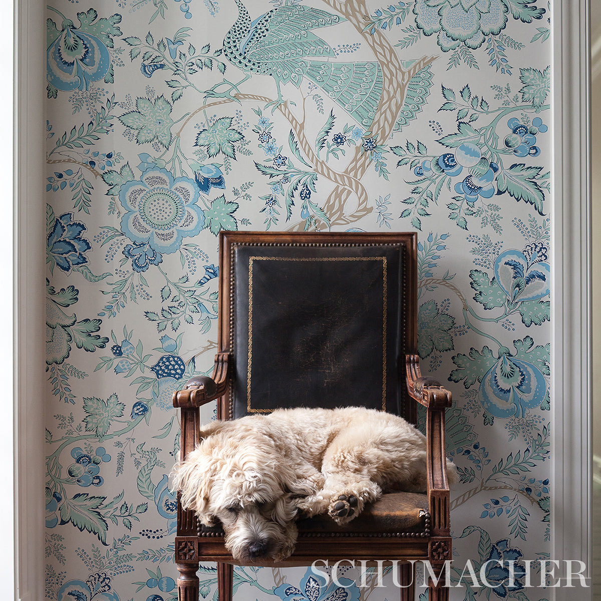 Aveline Seaglass wallpaper by Schumacher, 5013190 — view 5 - Schumacher Wallpaper