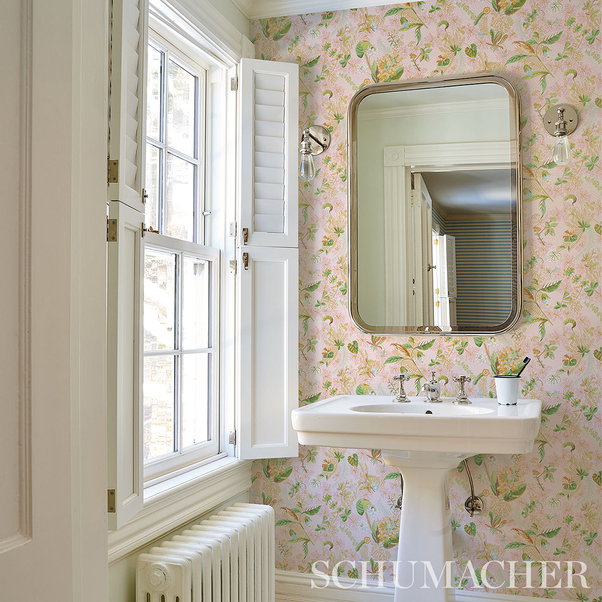 Blackwell Blush wallpaper by Schumacher, 5013220 — view 5 - Schumacher Wallpaper