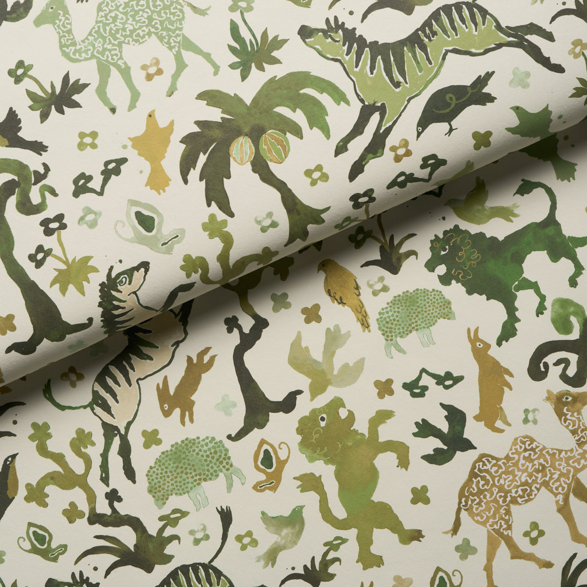 Beasts - Green - Schumacher 5013533 Wallpaper - Schumacher Wallpaper