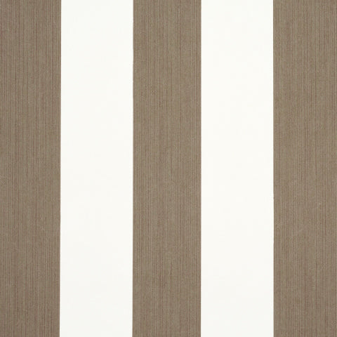 Edwin Stripe Wide - Mocha - Schumacher Wallpaper