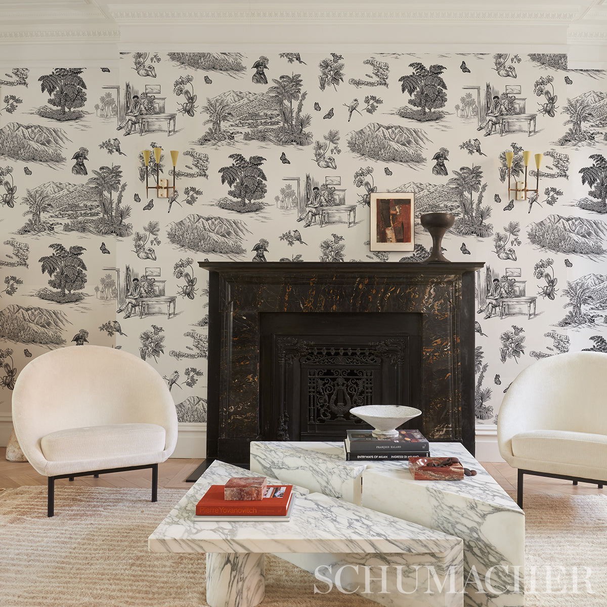 TOUSSAINT-TOILE-BLACK-ON-IVORY-SCHUMACHER-5013770