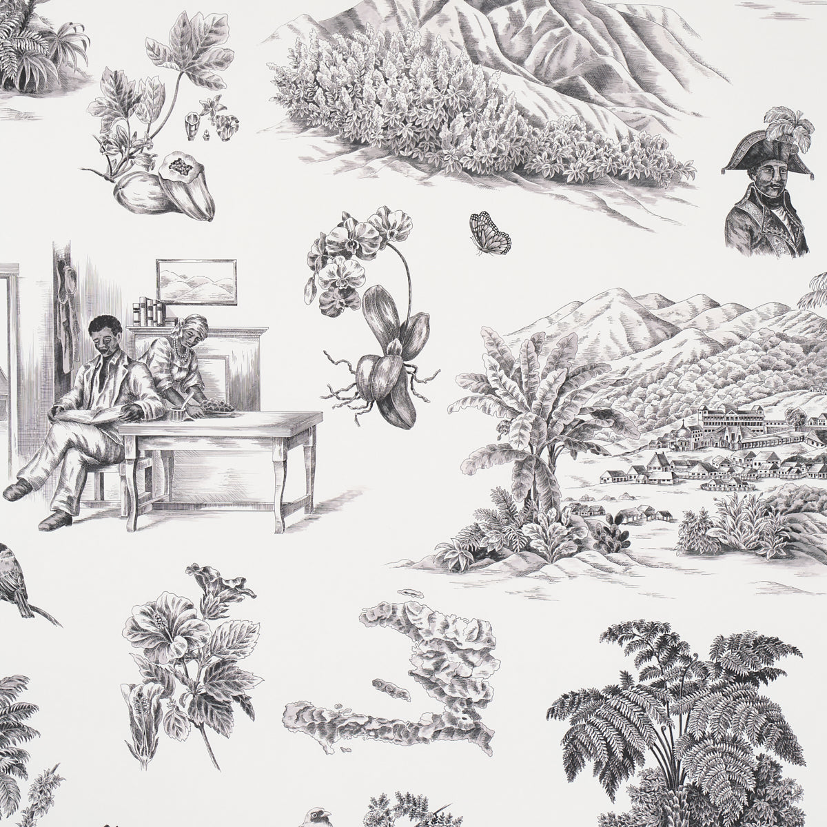 TOUSSAINT-TOILE-BLACK-ON-IVORY-SCHUMACHER-5013770