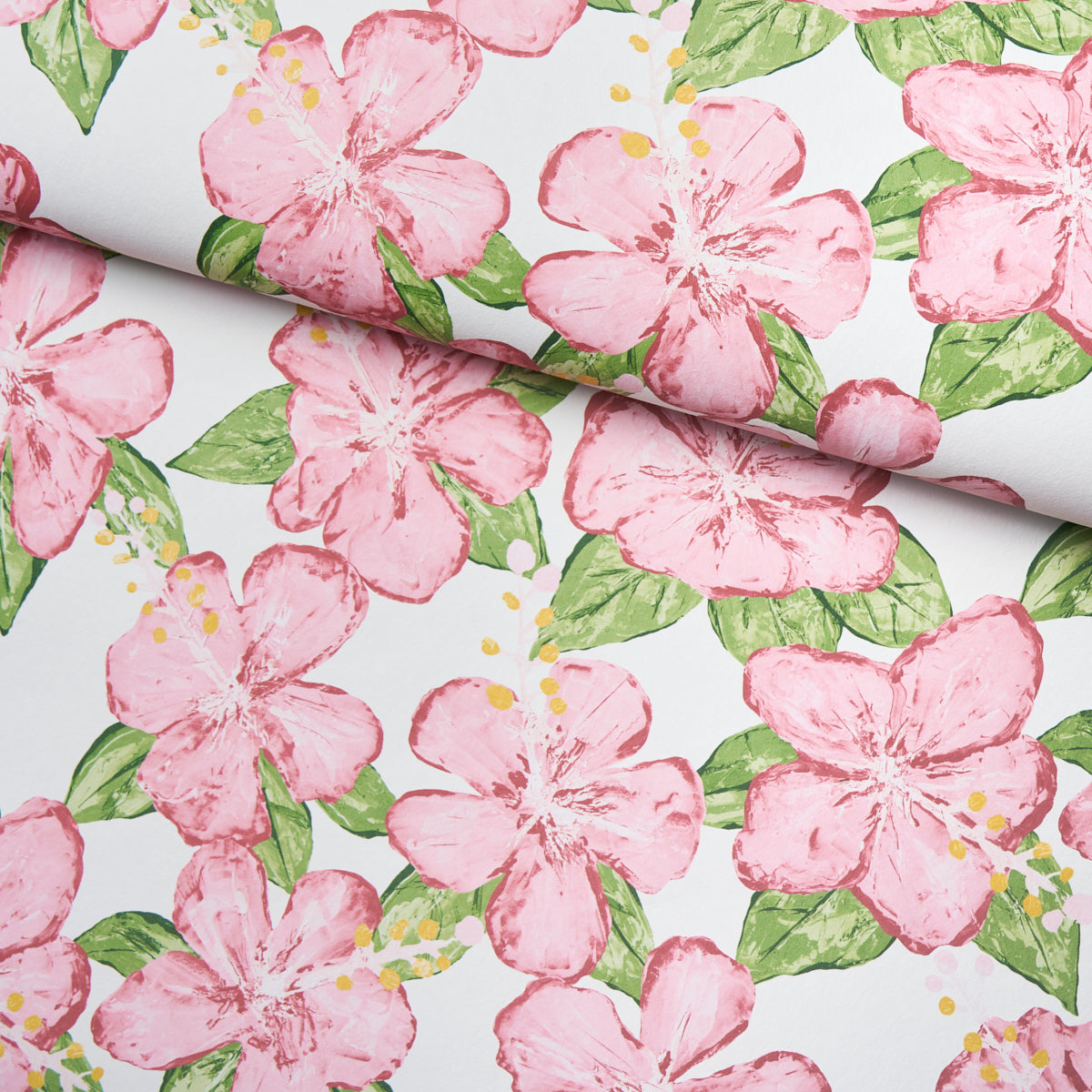 Fabienne Pink wallpaper by Schumacher, 5013811 — view 4 - Schumacher Wallpaper