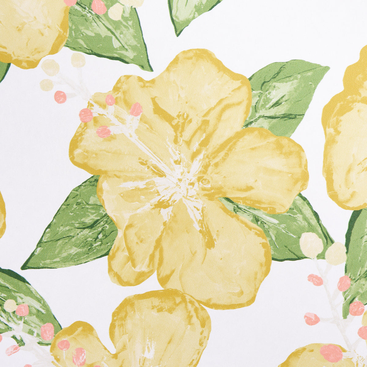 Fabienne Yellow wallpaper by Schumacher, 5013812 — view 3 - Schumacher Wallpaper