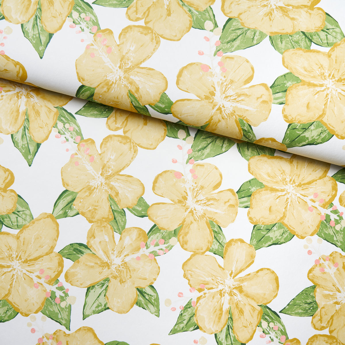 Fabienne Yellow wallpaper by Schumacher, 5013812 — view 4 - Schumacher Wallpaper