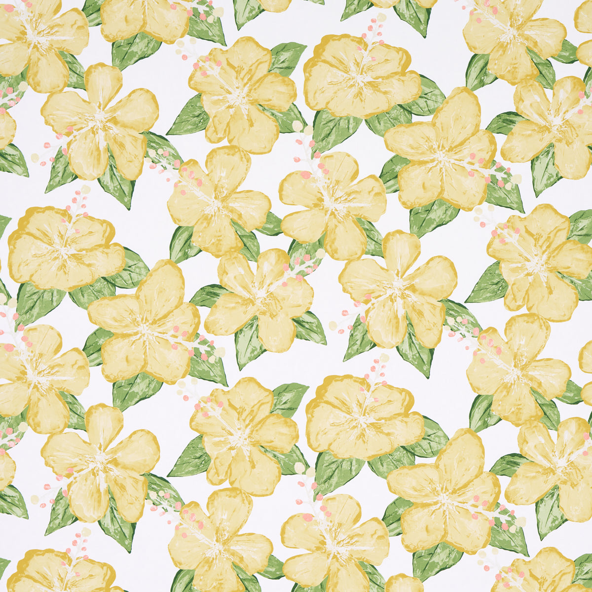 Fabienne Yellow wallpaper by Schumacher, 5013812 - Schumacher Wallpaper