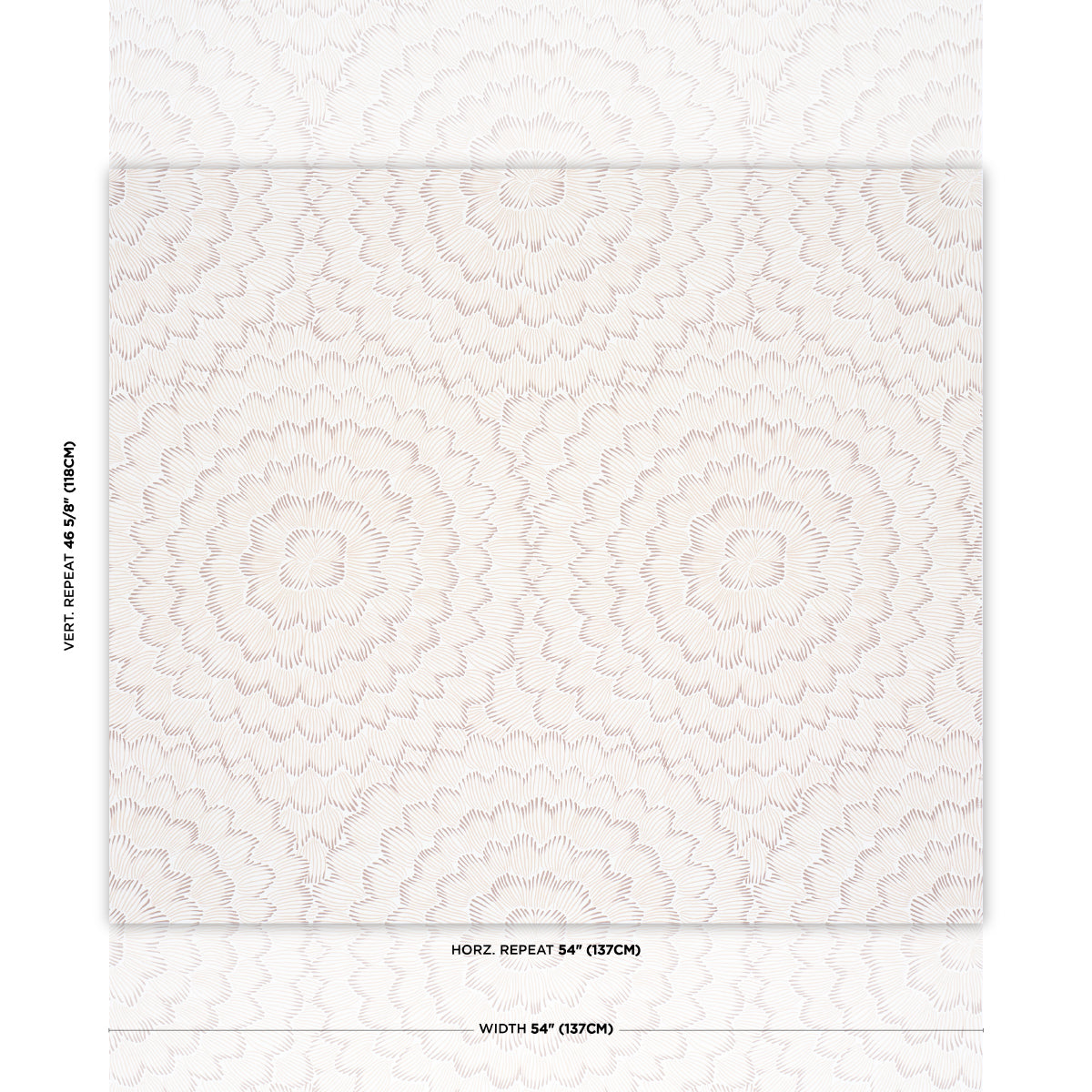 Feather Bloom - Chai - Schumacher 5013824 Wallpaper - Schumacher Wallpaper