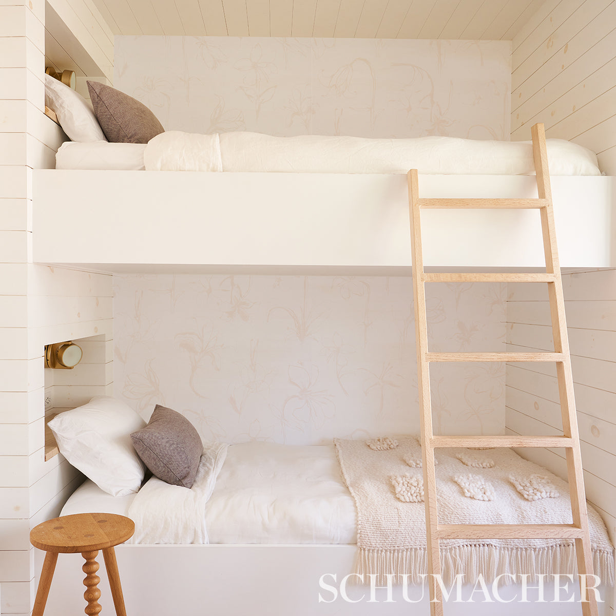 Close Your Eyes And Remember Light Neutral wallpaper by Schumacher, 5014081 — view 4 - Schumacher Wallpaper