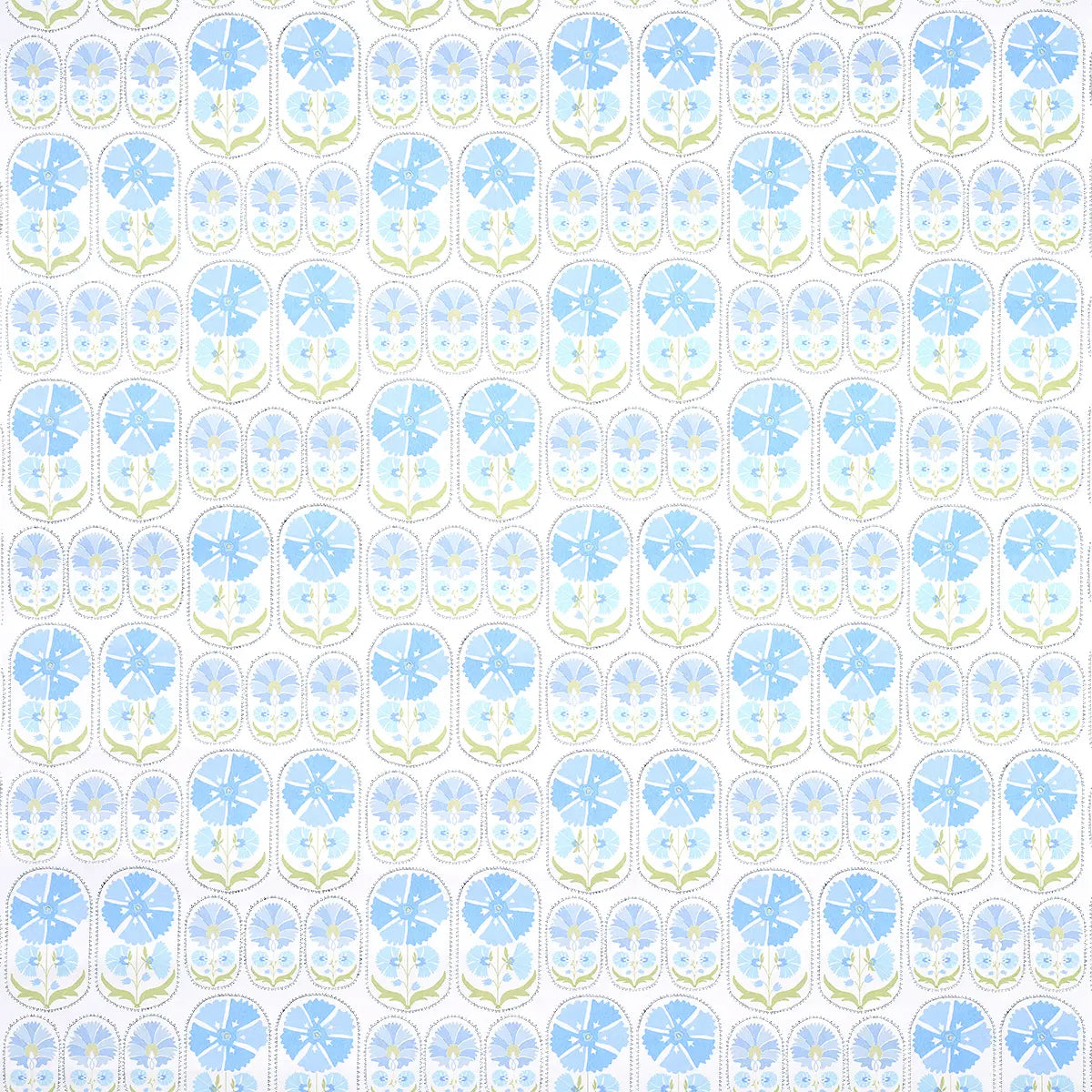 Anjuna Floral - Sky - Schumacher 5014110 Wallcovering - Schumacher Wallpaper