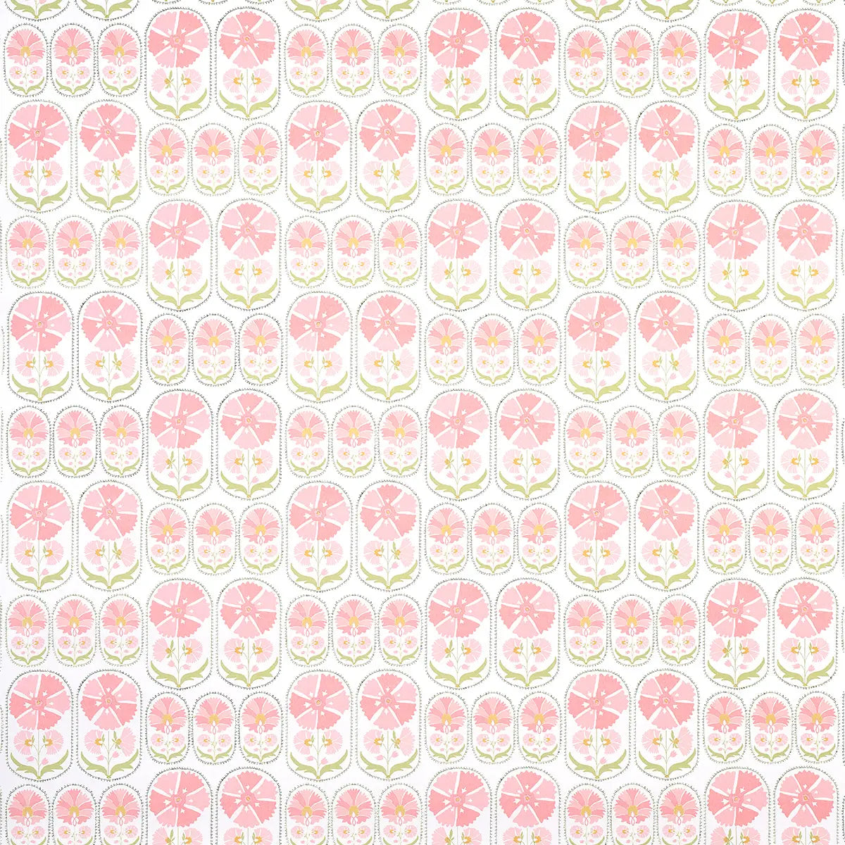 Anjuna Floral - Blush - Schumacher 5014112 Wallcovering - Schumacher Wallpaper