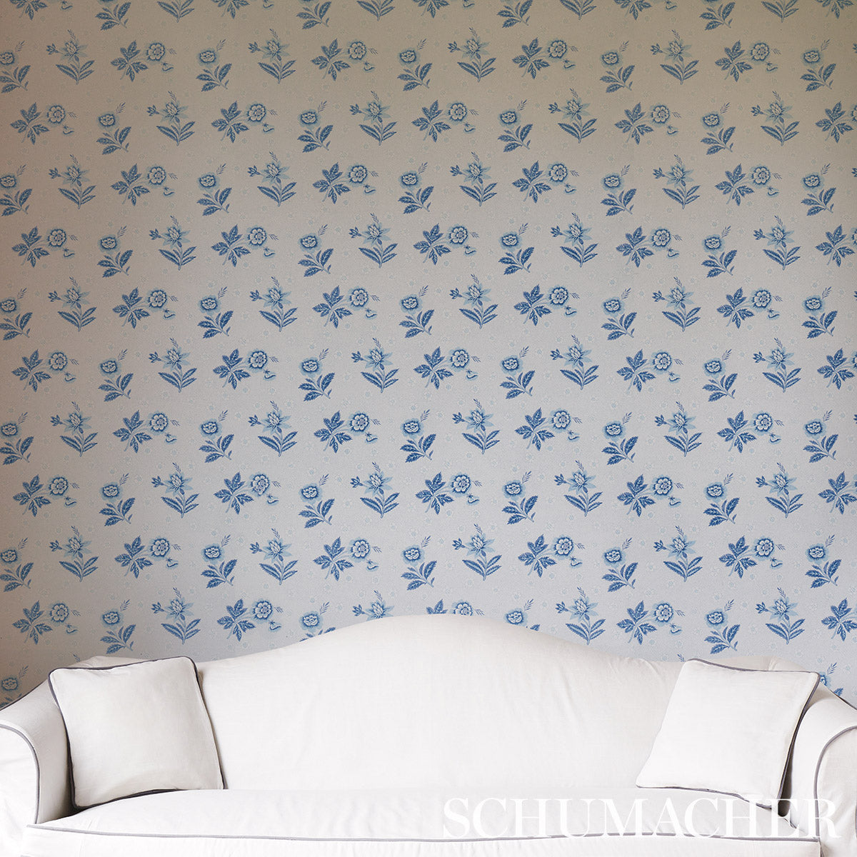 Colline Porcelain wallpaper by Schumacher, 5014220 — view 5 - Schumacher Wallpaper